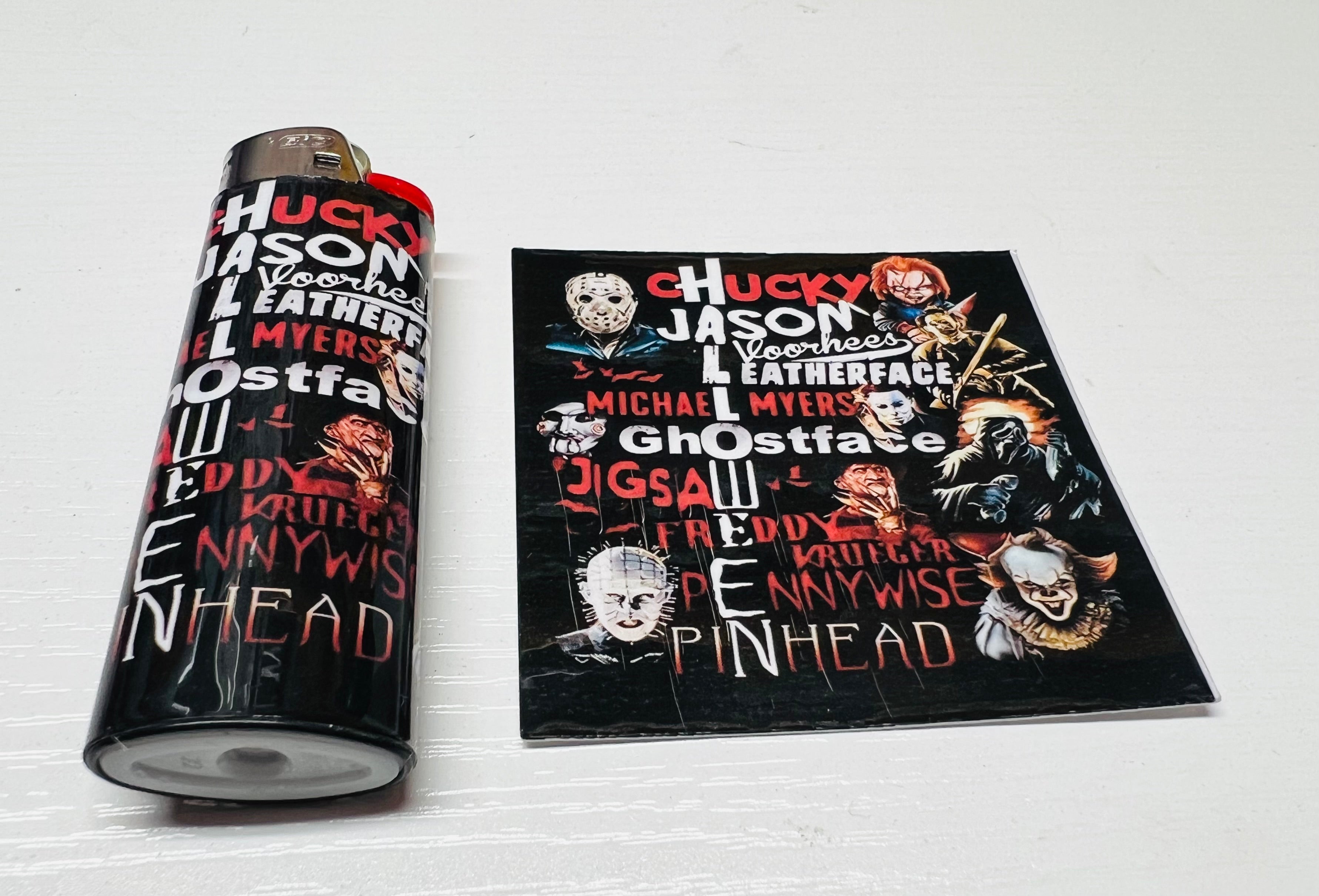 Horror Designed 3 piece Bic Lighters Set!