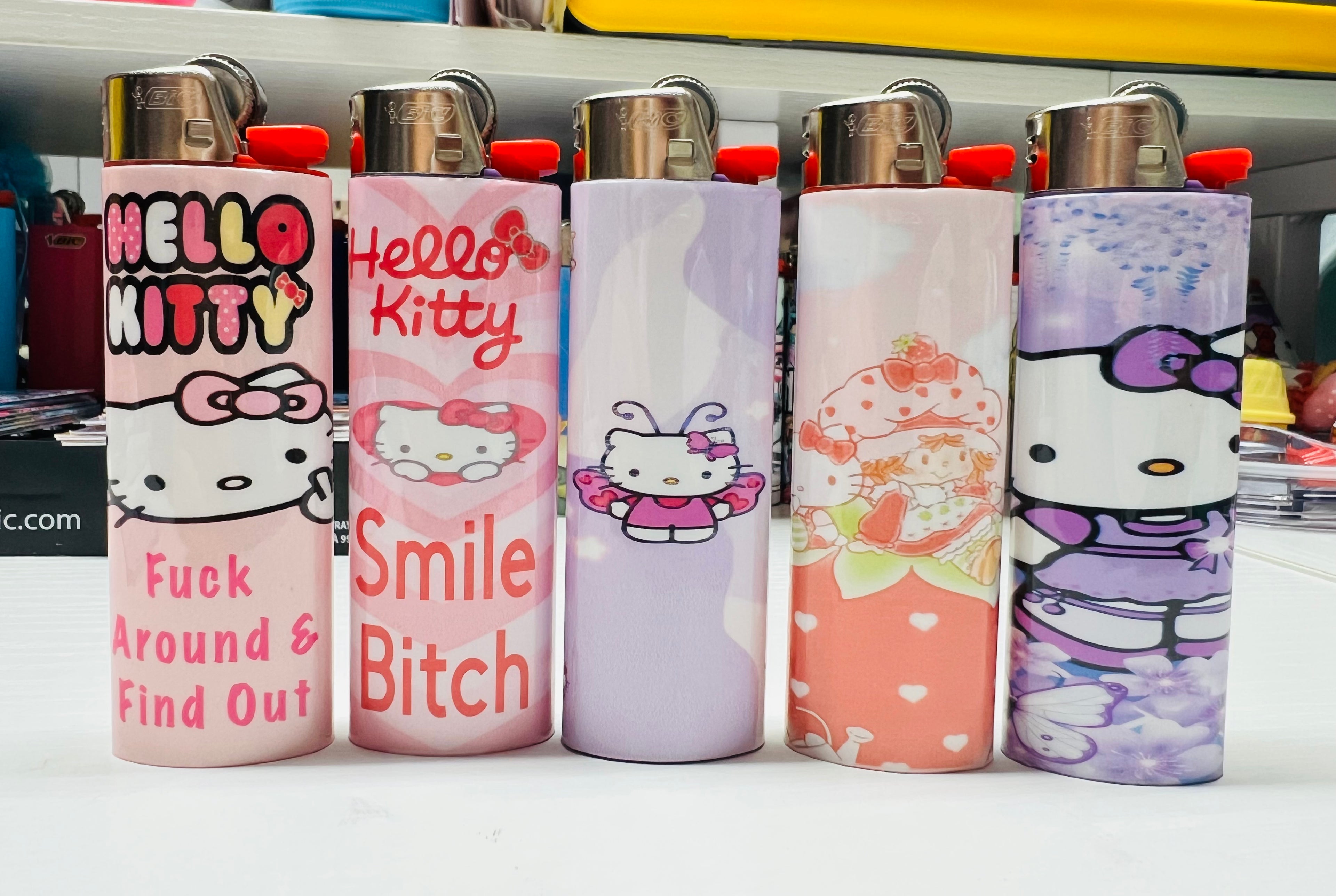 Hello Kitty 5 piece Bic Lighters Set!